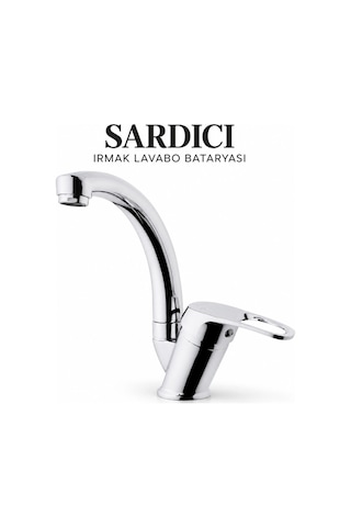 Sardıcı Irmak Krom Kısa Kuğu Lavabo Bataryası Çift Su Girişli 40 Cm Hortum Ve Montaj Takımı Dahil