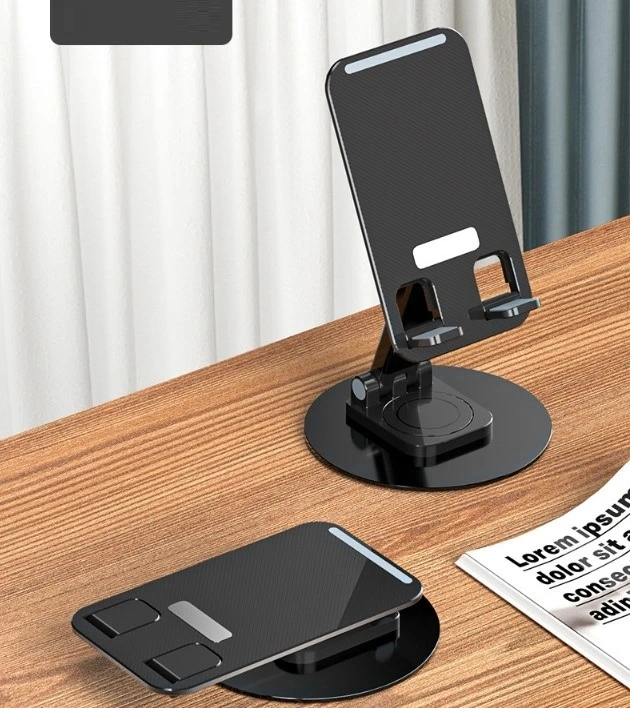 Katlanabilir Telefon Tutucu Stand Yuvarlak Tabanlı Kahverengi