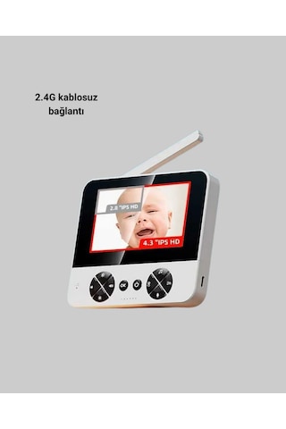 720p Bebek Kamerası Uzaktan Kontrollü Gece Depomıx - 77 Görüşlü Monitör