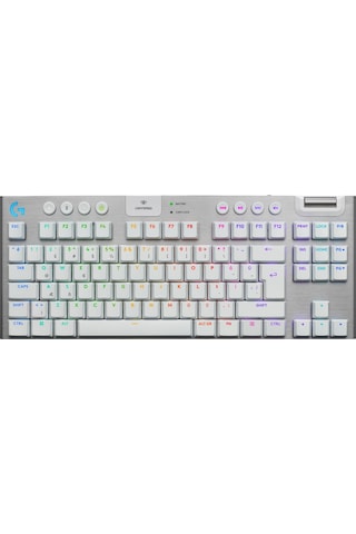 Logitech G915 X Lightspeed Tkl Düşük Profilli Rgb Aydınlatmalı Gl Blue Pc/mac Için Kablosuz Ingilizce Q Oyun Klavyesi, Beyaz