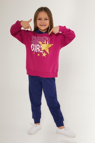 Rolypoly Super Girl Koyu Pembe Kız Çocuk Eşofman Takımı Mint