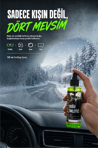 Araç Buğu Önleyici Sprey Araç Motorsiklet Ve Araba Cam Bugu 125 ML