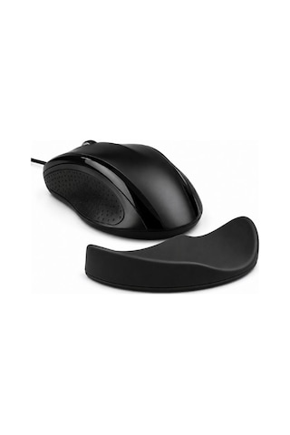 Silikon Fare Bilek Dayağı Koruyucu Ergonomik Mouse Pad Siyah Konforlu Ve Kaymaz Tasarım
