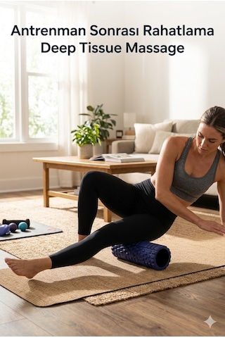 Foam Roller Masaj Rulosu Orta Sert Spor Sonrası Kas Gevşetici Yoga Pilates Fitness Masaj Köpüğü