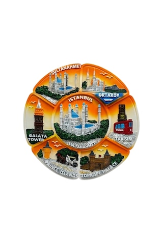 Sultanahmet Kabartmalı Dekoratif Tabak Masa Ve Duvar Dekoru 15 Cm