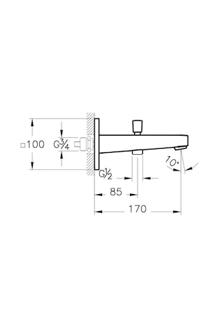 Artema Root Square Çıkış Ucu Krom A42740 Krom
