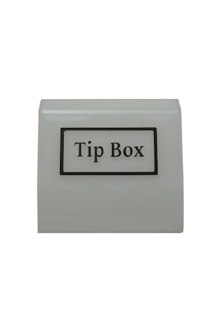 Karlobi - Pleksi Tip Box Bahşiş Kutusu Buz Beyaz 20x13x12 Cm