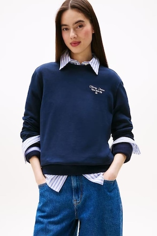 Kadın Regular Fit Nakış Logolu Sweatshirt - Lacivert Dark Night Navy