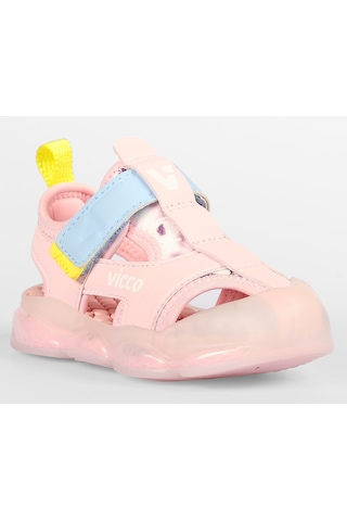 Vicco Live İlk Adım Bebek Ortopedik Işıklı Çocuk Spor Sandalet Pudra
