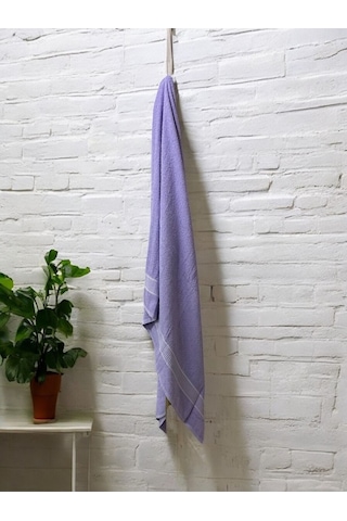 Büyük Boy Banyo Havlusu, Duş Havlusu, Tek Silgi 95 X 145cm Lila