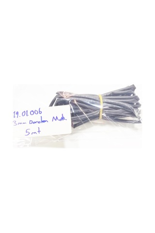 3mm Isı İle Daralan Siyah Makaron 5 Metre, Daralma Oranı 2/1, Çalışma -55/+125 Derece
