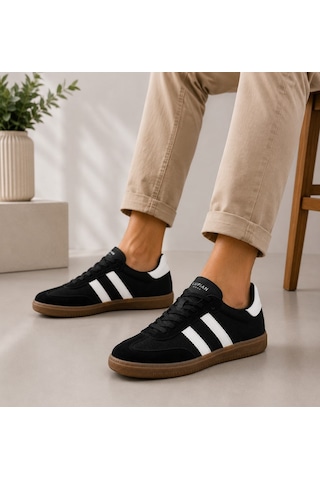 Lufian 121230066 Lenora Deri Unisex Sneaker Ayakkabı Siyah