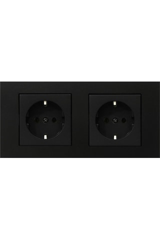 Ovivo Grano Siyah 2'li Set Topraklı Priz + Topraklı Priz Ovivo Grano Siyah 2'li Set Topraklı Priz + Topraklı Priz