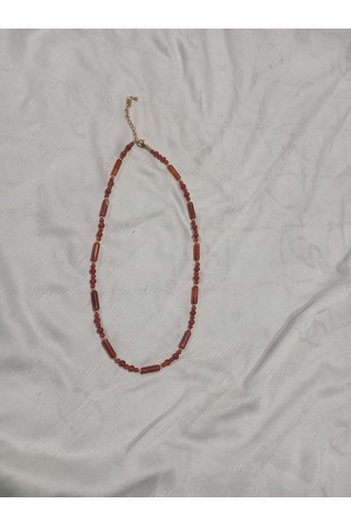 Doğaltaş Akik Kolye Kahverengi