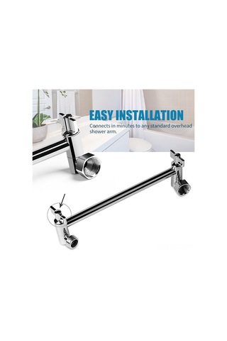 Qingmipy 11 İnç G1/2 Bağlantıli Pabuçlu Bakır Duş Kolu Uzatıcı - 180 Derece Ayar Özelliği, Krom Kaplama, Kolay Kurulum 42003 Diğer