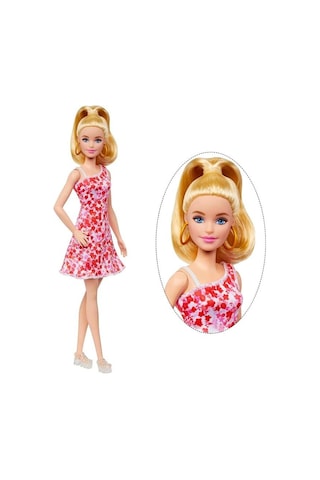 Barbie Büyüleyici Parti Bebekleri (Fashionistas) - Çiçek Deseni Elbiseli Bebek HJT02