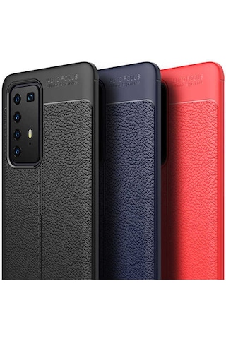 Huawei P40 Pro Kılıf Zore Niss Silikon Kapak Lacivert