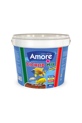 Amore Cichlid Mix Granules Kova Akvaryum Balık Yemi 3 KG