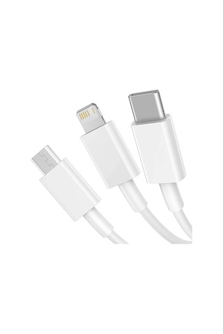 Paleon 3in1 Usb Kablo Micro Usb Type-c Lightning Hızlı Şarj Usb