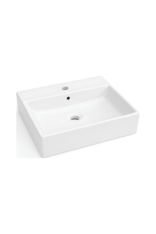 Turavit Vega Dikdörtgen Beyaz Delikli Lavabo 50x42 Cm Vg0050 Diğer