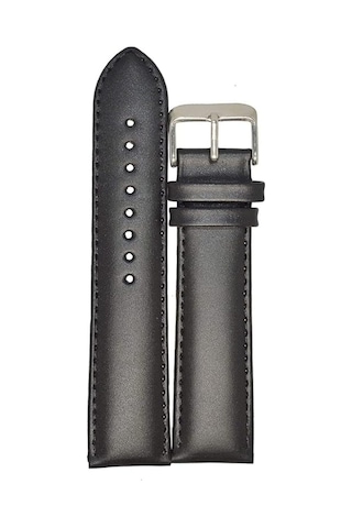 22mm Akıllı Pimli Siyah Hakiki Tek Parça Deri Saat Kordonu Kayışı 44mm Diğer