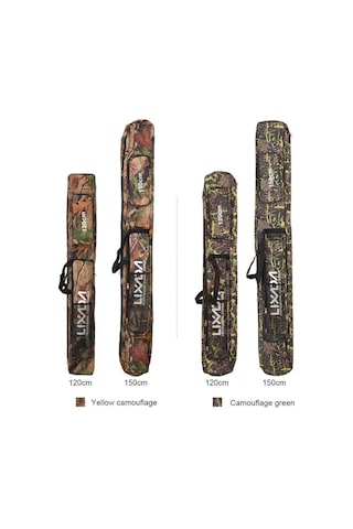 Lixada Balıkçılık Çantası Çift Katmanlı Büyük Kapasiteli Olta Takımı Çantası 120/150 Cm