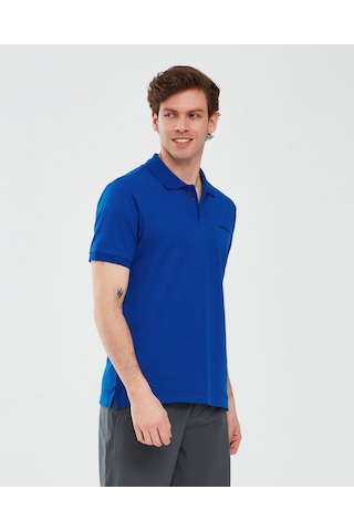 Skechers Polo Shirt M Short Sleeve Erkek Mavi Polo Yaka Tshirt S211800-403