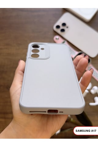 Samsung Galaxy A17 Uyumlu Kamera Korumalı Darbeye Dayanıklı Renk Atmayan Keep Silikon Kılıf Gri