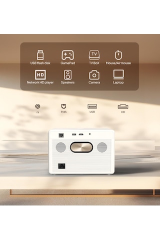 Byıntek Plato T5 Max Full Hd 1080p Projeksiyon 4k 1000 Ansı, Ev Sinema Sistemi, Android Google Tv Lisans, Wi-fi
