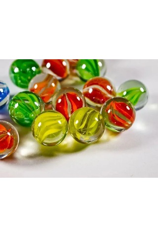 Dofolink 14mm Renkli Cam Boncuklar - 20 Adet - Oyun, Akvaryum Dekorasyonu Ve El İşleri İçin Uygun
