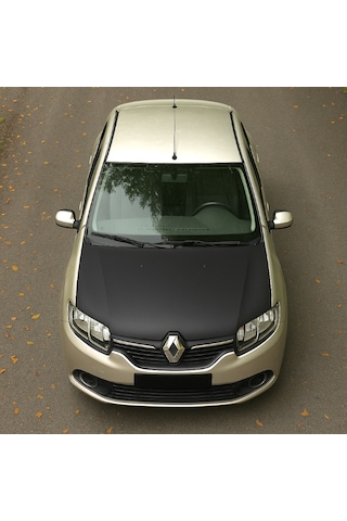 Renault Symbol 2012 2017 Tam Kaput Maskesi Dayanıklı Deri Görünümlü Kaplama Araca Özel Kesim 1 Adet