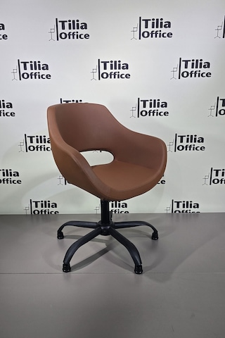 Monaco Çalışma Kesim Kuaför Koltuğu Yonca Sabit Siyah Ayak Kahverengi