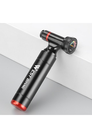 Yunboo Bisiklet Co2 Şişirme Pompası - Taşınabilir, Basınç Göstergeli, Hızlı Lastik Şişirme Aparatı