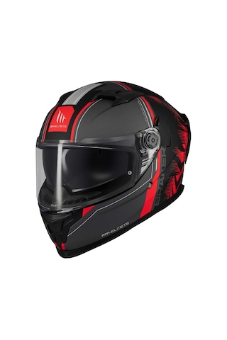 Mt Braker Sv Charm B5 Mat Siyah Kırmızı Kapalı Kask Renkli