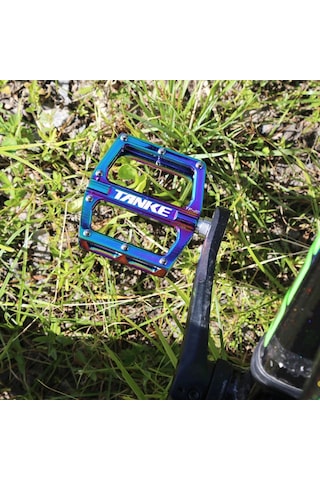 Bisiklet Pedalları Anti-silp Alüminyum Mtb Pedallar Bisiklet Düz Pedalı Mühürlü Rulman İçin Mtb Dağ Yolu Bisiklet Katlanır Bisiklet Çok Renkli