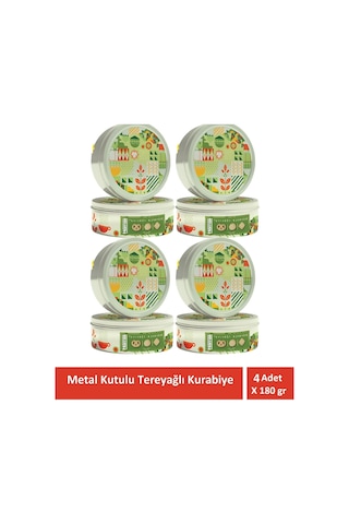 Tereyağlı Kurabiye Metal Kutulu 4 Adet X 180 Gr