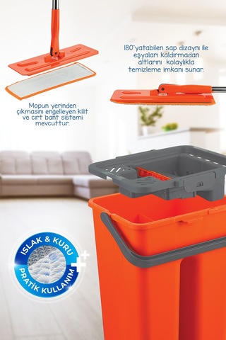 Mavi Kaset Mop Temizlik Seti