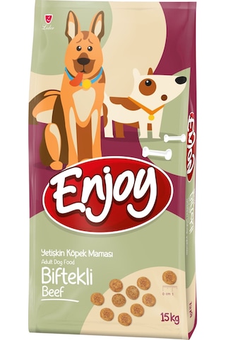 Enjoy Biftekli Yetişkin Köpek Maması  15 Kg