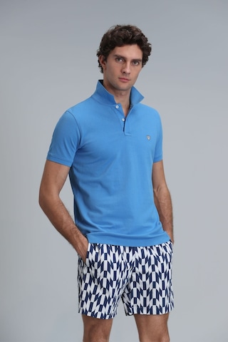 Lufian Erkek Laon Smart Polo T-shirt 111040164 Mavi