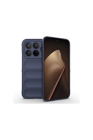 Vendas Xiaomi 15t Pro Kılıf Esnek Tpu Oyuklu Arka Yüzey Tasarımlı Zore Etnik Silikon Kapak Lacivert