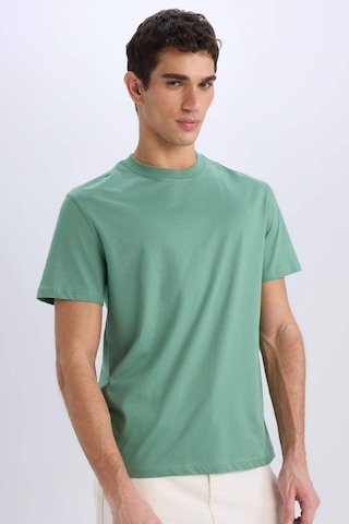 DeFacto %100 Pamuk New Regular Fit Bisiklet Yaka Basic Düz Kısa Kollu Tişört V7699AZ24SPGN759