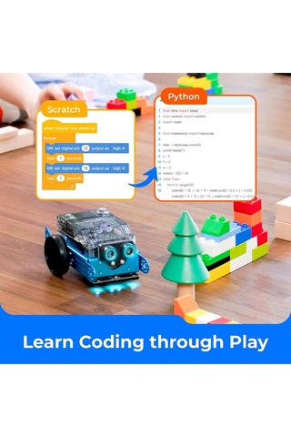 Makeblock Mbot 2, Wifi Uzaktan Kumandalı Yapay Zeka Robot Oyuncağı, Scratch Ve Python Uyumlu Akıllı Oyuncaklar
