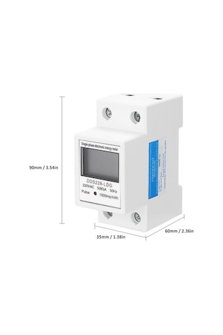 Trendooze 220v Tek Fazlı Lcd Elektrik Sayacı - Dın Ray, Gerçek Zamanlı Tüketim, Dayanıklı Abs