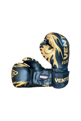Vento Elite Boks Ve Kick-boks Eldiveni Siyah Siyah-altın