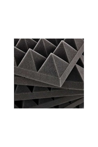 Ses Yalıtımı Akustik Piramit Süngeri Kendinden Yapışkanlı 40mm 50x50 60 Adet Bant Marketim