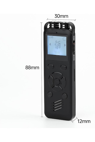 Kingboss KB60 16 GB Çift Mikrofonlu LED Ses Kayıt Cihazı