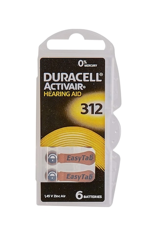 Easytab Da 312 - Pil Tipi 312 Olan Tüm İşitme Cihazları İçin, 10 X 6 Adet