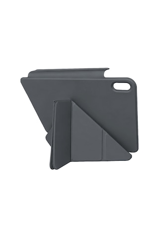 Apple Uyumlu iPad 2025 10.9 10.nesil A16 Edz Manyetik Standlı Tablet Kılıfı - Koyu Gri Diğer