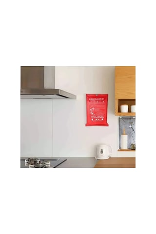 100x100 Cm Yangın Battaniyesi Alev Boğucu Fiberglas Acil Durum Söndürme Battaniyesi