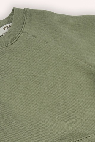 Panço Erkek Bebek İki Cepli Haki Sweatshirt Çok Renkli